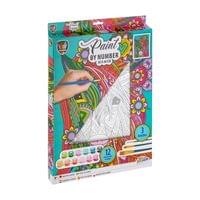 Moxy Платно за оцветяване Еднорог, по номера, с четки и бои - 1