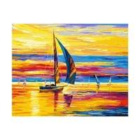 Foska Комплект рисуване по номера Платноходки, 40 x 50 cm - 1