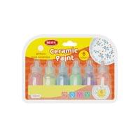 Beifa Бои за стъкло и керамика DD39A-6C, 6 цвята х 18 ml - 0