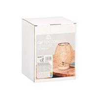 Настолна лампа Giftdecor, овална, с дървена основа и въже - 2 Настолна лампа Giftdecor, овална, с дървена основа и въже - 2
