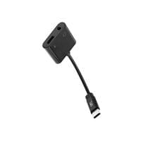 Адаптер TNB, 4 порта, USB Type-C към 3.5 mm жак, черен - 1