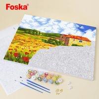 Foska Комплект рисуване по номера Кафе тераса, 40 x 50 cm - 3