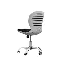 Детски стол RFG Flexy White, дамаска и меш, черна седалка, черна облегалка - 2