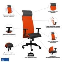 Ергономичен стол Tronhill Solium Executive, дамаска и меш, Synchronous... - 8