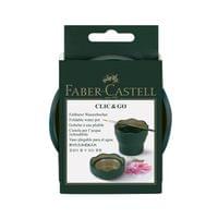 Faber-Castell Чаша за рисуване Clic&Go, сгъваема, тъмнозелена - 2 Faber-Castell Чаша за рисуване Clic&Go, сгъваема, тъмнозелена - 2