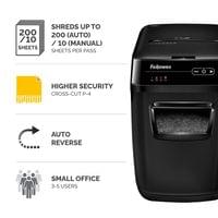 Шредер за унищожаване на документи Fellowes Automax 200C, Cross-Cut,... - 2
