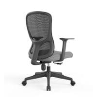 Офис стол RFG Smarter W, дамаска и меш, до 120 kg, сива седалка, сива... - 3