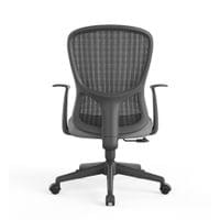 Офис стол RFG Smarter W, дамаска и меш, до 120 kg, сива седалка, сива... - 4