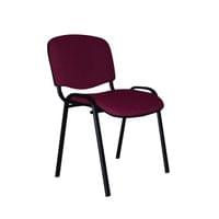 Посетителски стол Iso Black, текстил, метална основа, до 120 kg, бордо - 1