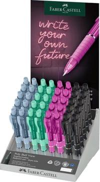 Faber-Castell Химикалка Poly Ball View, 40 броя в дисплей - 1