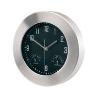 TOPS Стенен часовник Jupiter, с термометър и хигрометър, с алуминиева рамка - 1