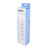 Разклонител Office 1, шуко, 4 гнезда, 1.8 m кабел, 2 USB Type-A, 1 USB... - 2