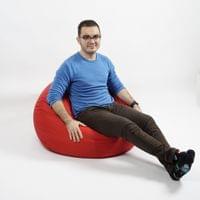 Пуф за деца RFG Ябълка, промазка, 220 L, червен - 2