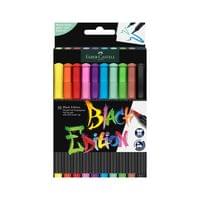 Faber-Castell Маркер-четка Black Edition, 10 цвята - 1