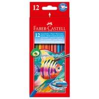 Faber-Castell Цветни моливи, 12 цвята, с включена четка - 1 Faber-Castell Цветни моливи, 12 цвята, с включена четка - 1