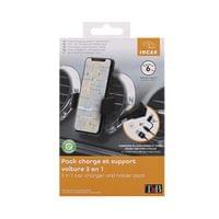 Комплект TNB Incar, 3 в 1, зарядно и стойка за кола, USB Type-C/Micro USB - 4 Комплект TNB Incar, 3 в 1, зарядно и стойка за кола, USB Type-C/Micro USB - 4
