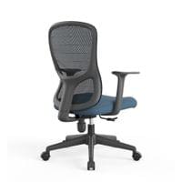 Офис стол RFG Smarter W, дамаска и меш, до 120 kg, тъмносиня седалка,... - 3
