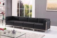 Ъглов модул RFG Neo, ляв, екокожа, 720 х 720 х 700 mm, черен - 2