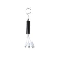 Zaref Кабел 3 в 1 USB, Lightning, micro USB и USB type C, черен - 2