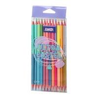 Цветни моливи Junior Ultra Dual, двойни, 24 пастелни цвята - 1