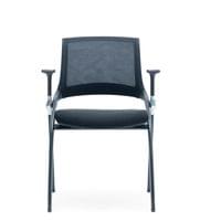 Посетителски стол RFG Swiss M, дамаска и меш, до 120 kg, черна седалка,... - 1