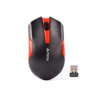 Мишка A4Tech V-Track G3-200N, безжична, AA, черно-червена - 1