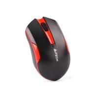 Мишка A4Tech V-Track G3-200N, безжична, AA, черно-червена - 2