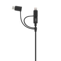 Кабел TNB 3 в 1 Lightning, с micro USB и USB type C, 1.5 m, USB-C - 3