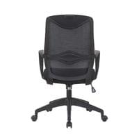 Офис стол RFG Sven W, дамаска и меш, Tilt механизъм, до 120 kg, черен - 3