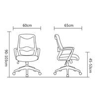 Офис стол RFG Sven W, дамаска и меш, Tilt механизъм, до 120 kg, черен - 5