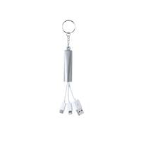 Zaref Кабел 3 в 1 USB, Lightning, micro USB и USB type C, сребрист - 2