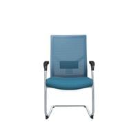Посетителски стол RFG Snow M, дамаска и меш, до 120 kg, светлосиня... - 3
