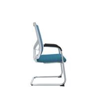 Посетителски стол RFG Snow M, дамаска и меш, до 120 kg, светлосиня... - 4