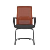 Посетителски стол RFG Smart M, дамаска и меш, до 120 kg, черна седалка,... - 1