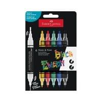 Faber-Castell Акрилен маркер Black Edition, 6 базови цвята - 1
