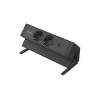 Разклонител Fellowes Ampra Power Desk, шуко, 2 гнезда, 1 USB Type-A, 1... - 1