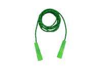Въже за скачане, PVC, с дръжки, зелено, 2.4 m - 2