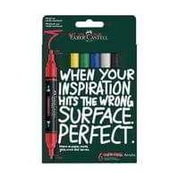 Faber-Castell Акрилен маркер Multimark Basic, 6 цвята - 1
