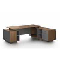 Бюро RFG Parma, 2400 х 1850 х 760 mm, ПДЧ 50 mm, орех и... - 2