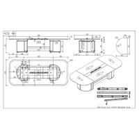 Заседателна маса RFG Savona, 3200 х 1400 х 750 mm, овален... - 2