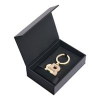 Hugo Boss Ключодържател Double B, розово-златист - 3