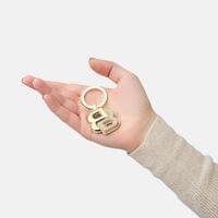 Hugo Boss Ключодържател Double B, розово-златист - 4