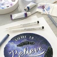 Faber-Castell Маркер-четка Pitt Artist, B, бял - 4