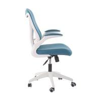 Офис стол RFG Jolly White W, дамаска и меш, Tilt механизъм, до 120 kg,... - 2