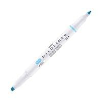 Zebra Текст маркер Mildliner Fluorescent, двоен, син - 1