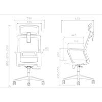Директорски стол RFG Smart HB, дамаска и меш, Tilt механизъм, до 120 kg,... - 7