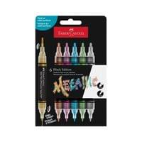 Faber-Castell Акрилен маркер Black Edition, 6 металикови... - 1
