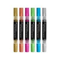 Faber-Castell Акрилен маркер Black Edition, 6 металикови... - 2