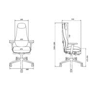 Ергономичен стол RFG Matis HB, дамаска, до 130 kg, черен - 6 Ергономичен стол RFG Matis HB, дамаска, до 130 kg, черен - 6