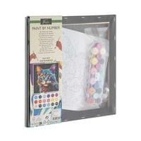 Moxy Комплект рисуване по номера Коте, на черно платно, 30 x 30 cm - 2